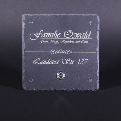 Laserarbeit Türschild